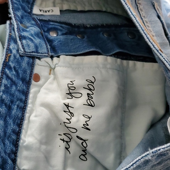 NWT GRLFRND Carla Super High-Rise Bell Jean in Gonna Fly Now sz 28 - Picture 13 of 16